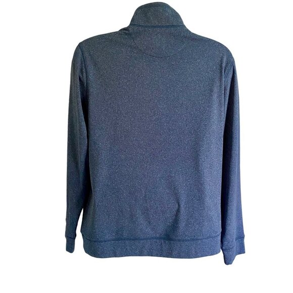 IZOD Quarter Zip Blue Lightweight Fleece Top Men's Medium NEW - Picture 6 of 8